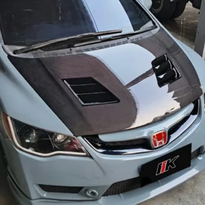 06-11 Civic FD2 Mugen Type-R Style Carbon Fiber Hood Front View